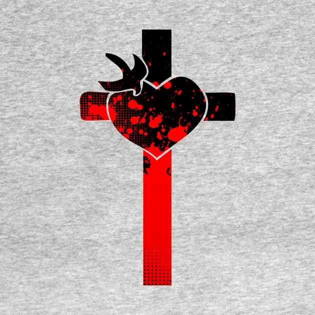 Red and Black Cross by AlondraHanley